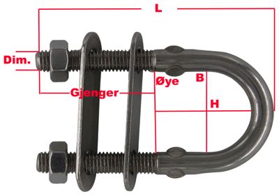 U-bolt 12 x 150 mm