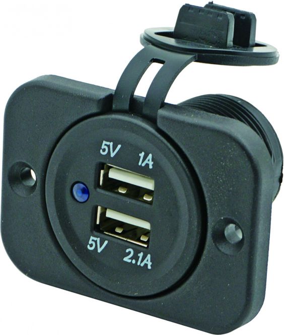 Hovedbilde USB uttak, dobbel 12/24V
