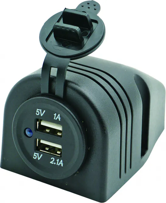 Hovedbilde USB uttak- dobbel, utenpåliggende