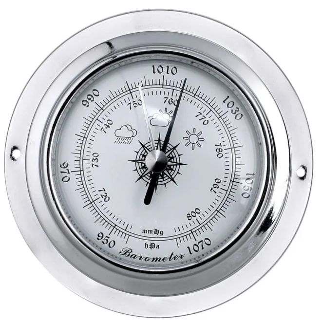 Hovedbilde Barometer Sølv 95mm
