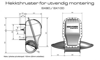 Sleipner SX 80  stern thruster