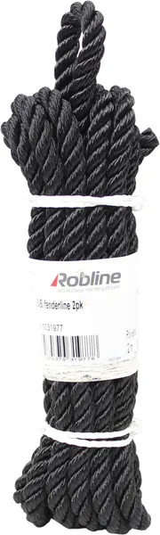 Hovedbilde Robline 3-slått fenderline 2-pk sort 8mm