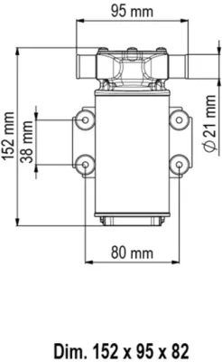 Marco Impellerpumpe 28 liter/min 24V
