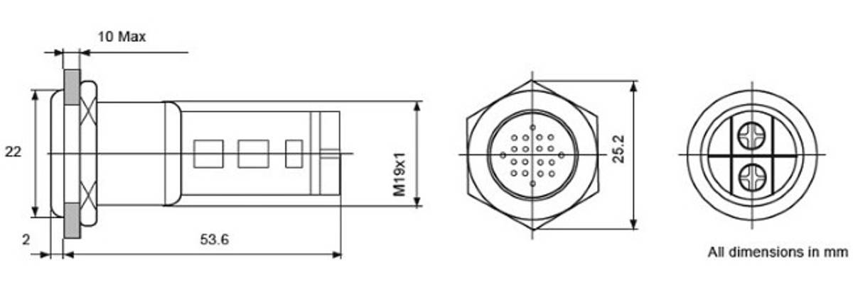 Hella Buzzer i rustfritt stl 24V