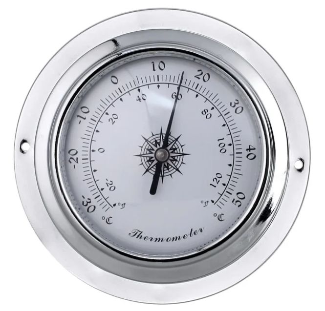 Hovedbilde Termometer Sølv 95mm