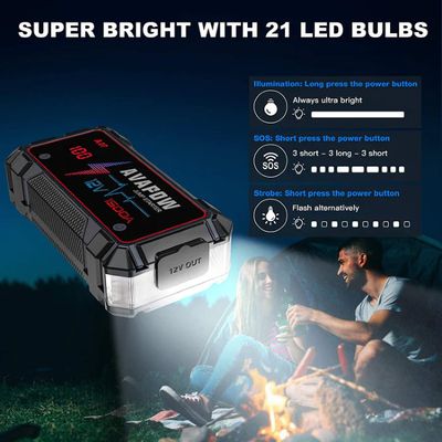   Avapow Jump Starter A9 12V 1500 A 8000 mAh