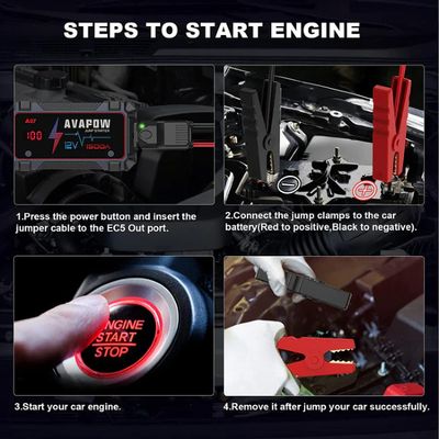   Avapow Jump Starter A9 12V 1500 A 8000 mAh