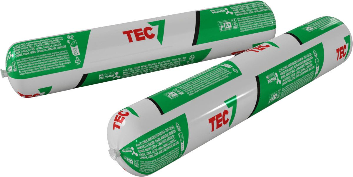 Tec7 Lim og fugemasse Sort 600ml pølse